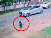 Video: Baby saved by a driver